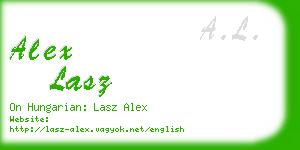 alex lasz business card